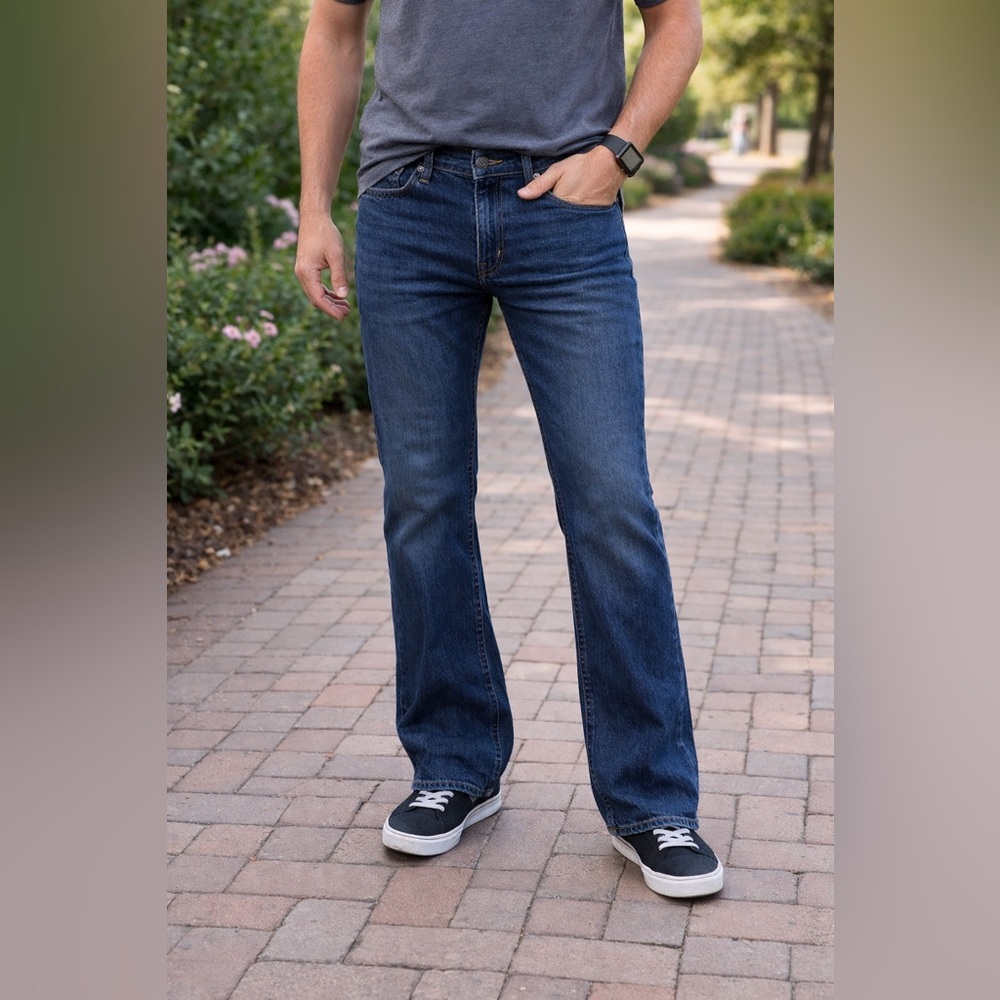 Old Navy Men’s Bootcut Jeans 34x30 – Dark Wash Classic Fit
